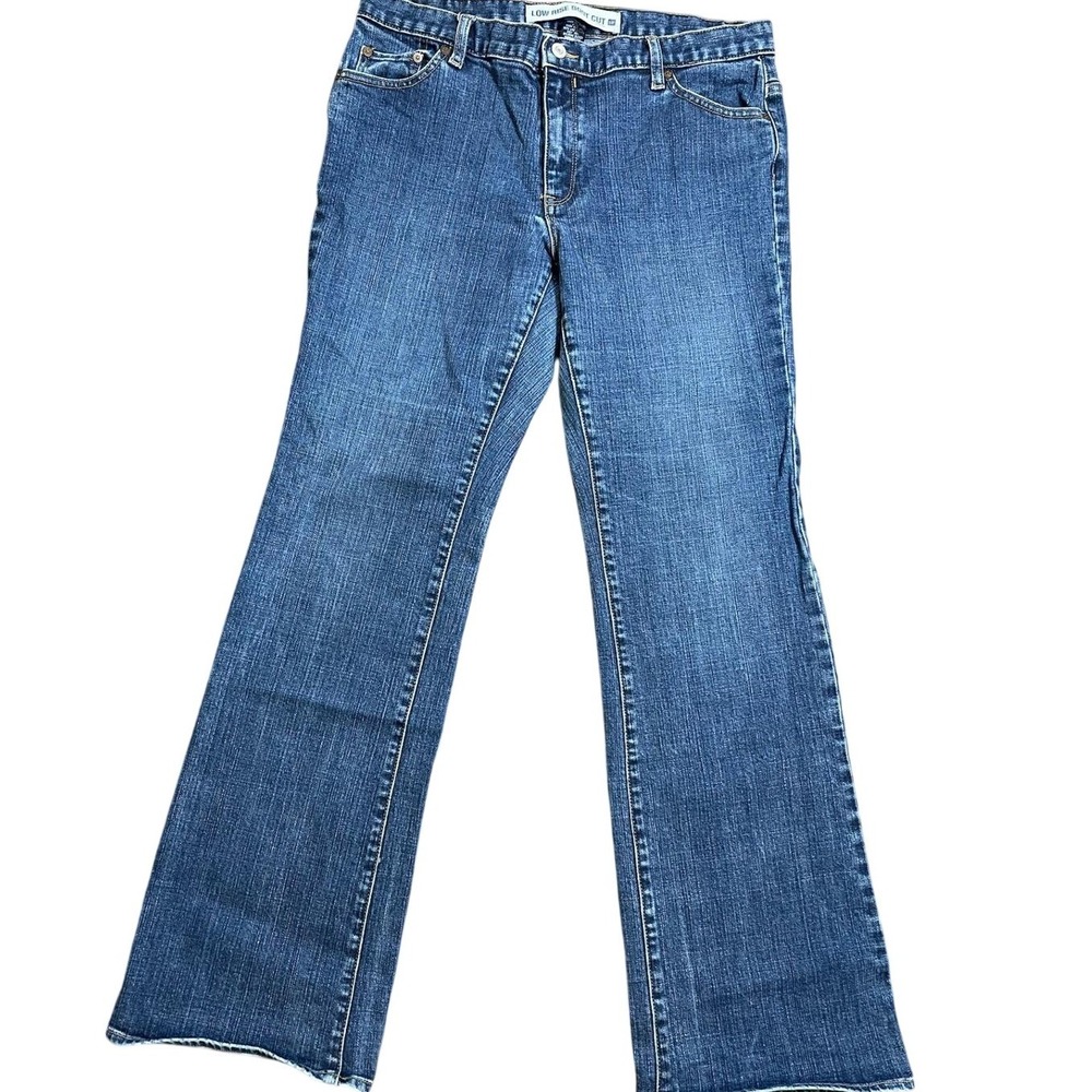 Gap Jeans Size 12 Medium Wash Low Rise Bootcut Stretch Denim Y2K 2000s Vintage
